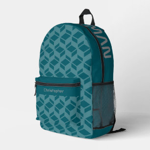 Sac À Dos Imprimé Motif de répétition moderne Turquoise