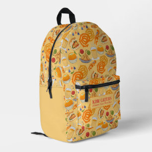 Sac À Dos Imprimé Motif de rue de la nourriture indienne coloré et f