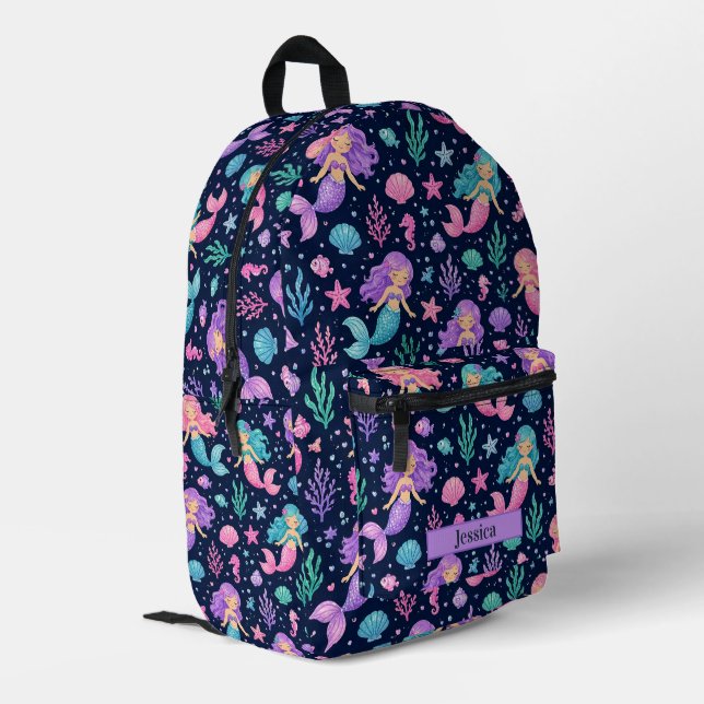 Sac À Dos Imprimé Motif de sirène mignonne (Coin arrière gauche)