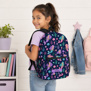 Sac À Dos Imprimé Motif de sirène mignonne