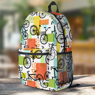 Sac À Dos Imprimé Motif de vélo coloré Abstrait géométrique