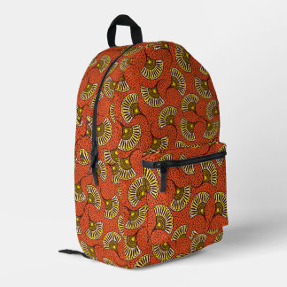 Sac à dos imprimé Motif de ventilateur Ankara roug
