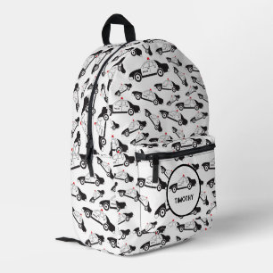 Sac À Dos Imprimé Motif de voiture de police Nom personnalisé Enfant
