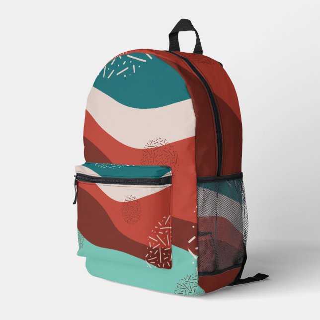 Sac À Dos Imprimé Motif Déclaration Rétro (Coin arrière droit)