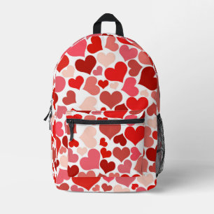 Sac À Dos Imprimé Motif Des Coeurs, Coeurs Rouges, Amour