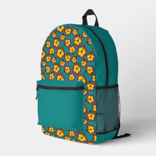 Sac À Dos Imprimé Motif des fleurs tropicales de l'Hibiscus rouge ja