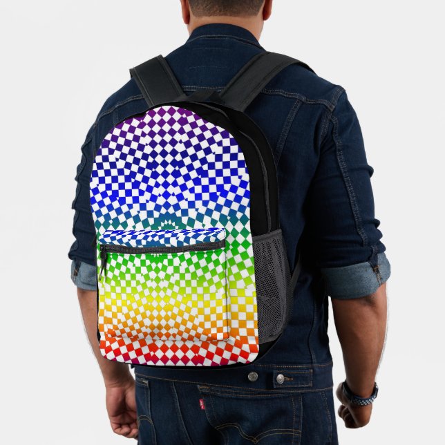 Sac à dos imprimé motif diamant arc-en-ciel (Insitu (Modèle))