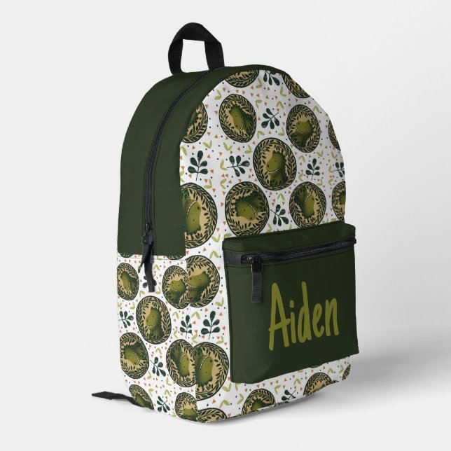Sac À Dos Imprimé Motif Dinosaur mignon avec nom (Coin arrière gauche)