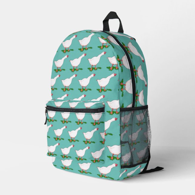 Sac À Dos Imprimé motif d'oie agricole mignon (Coin arrière droit)