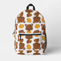Motif D'Ours, Ours Mignons, Automne, Citrouille