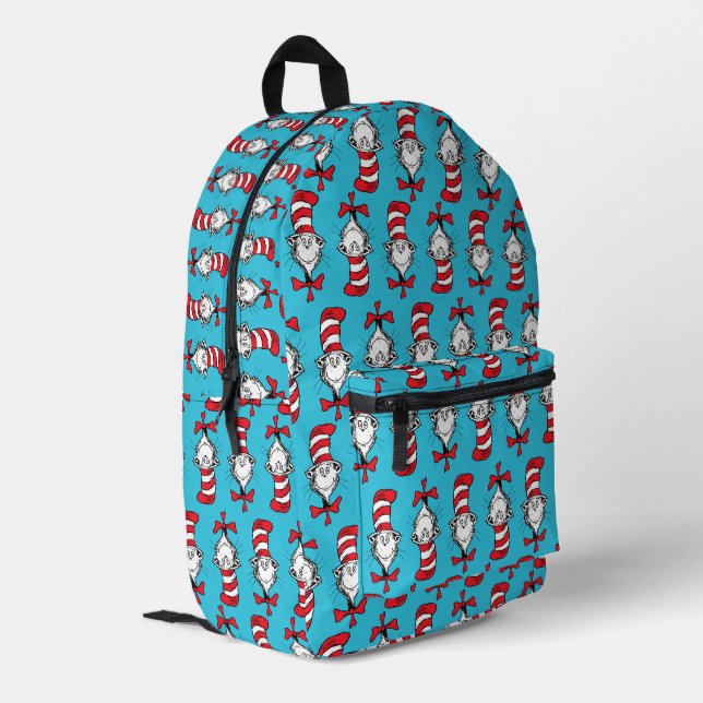 Sac À Dos Imprimé Motif du Chat dans le Chapeau (Coin arrière gauche)