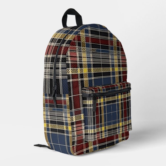 Sac À Dos Imprimé Motif écossais de Tartan (Coin arrière gauche)
