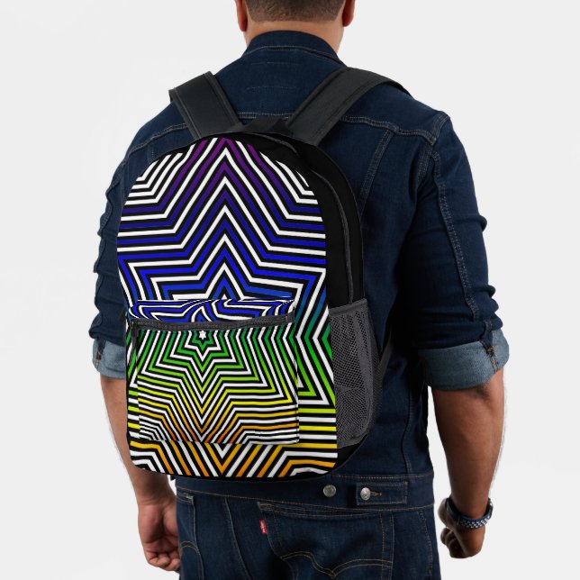 Sac à dos imprimé motif étoile arc-en-ciel (Insitu (Modèle))