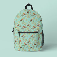 Motif européen vintage peint Robin Bird