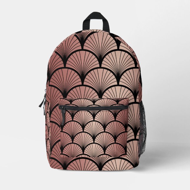Sac À Dos Imprimé Motif éventail Art déco (Recto)