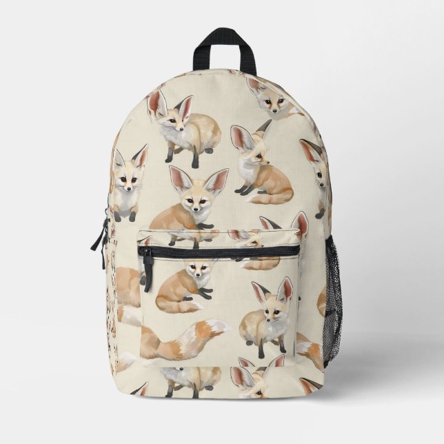 Sac À Dos Imprimé Motif Fennec Fox (Recto)