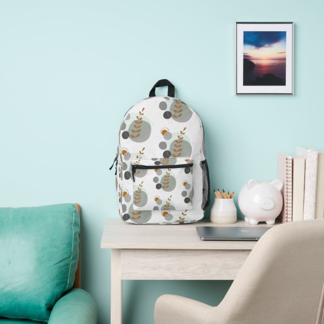 Sac À Dos Imprimé Motif feuille rétro (Insitu)