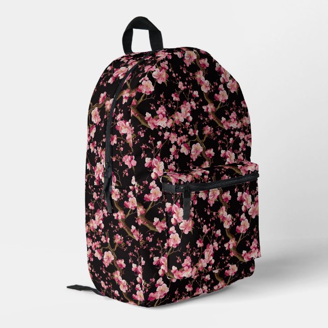 Sac À Dos Imprimé Motif Fleur de Cerisier Sakura (Coin arrière gauche)