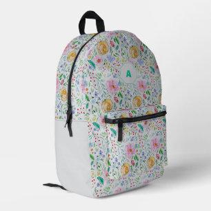 Sac À Dos Imprimé Motif floral à l'aquarelle peint à la main