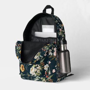 Sac À Dos Imprimé Motif floral à l'aquarelle vintage des années 1600