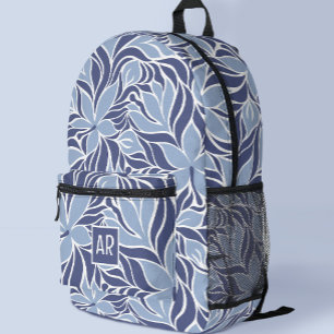 Sac À Dos Imprimé Motif floral bleu tendance à monogramme