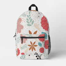 Motif floral botanique bohème et à pois