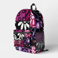 Motif floral Cerise noire Crazy Quilt