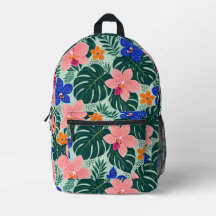 Motif floral d'orchidée tropicale et de Monstera