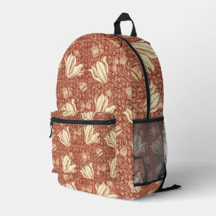Sac À Dos Imprimé Motif floral Red Lily de style William Morris