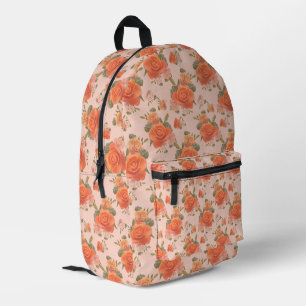 Sac À Dos Imprimé motif floral rose orange rose mariage printemps
