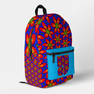 Sac À Dos Imprimé Motif Floral Rouge mou