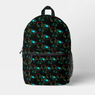 Sac À Dos Imprimé Motif Gamer Retro Neon
