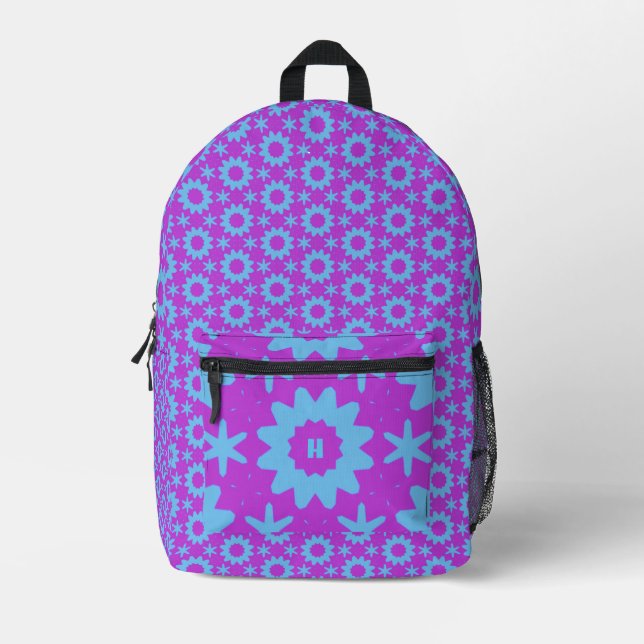 Sac À Dos Imprimé motif géométrique de néon mignon (Recto)