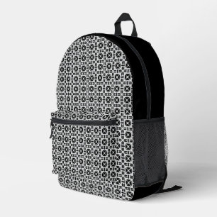 Sac À Dos Imprimé Motif géométrique élégant noir et blanc