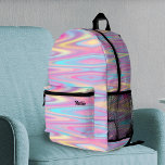 Sac À Dos Imprimé motif géométrique pastel abstrait<br><div class="desc">sac à dos arrière - plan pastel</div>