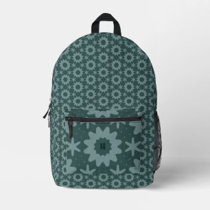 Sac À Dos Imprimé motif géométrique turquoise mignon