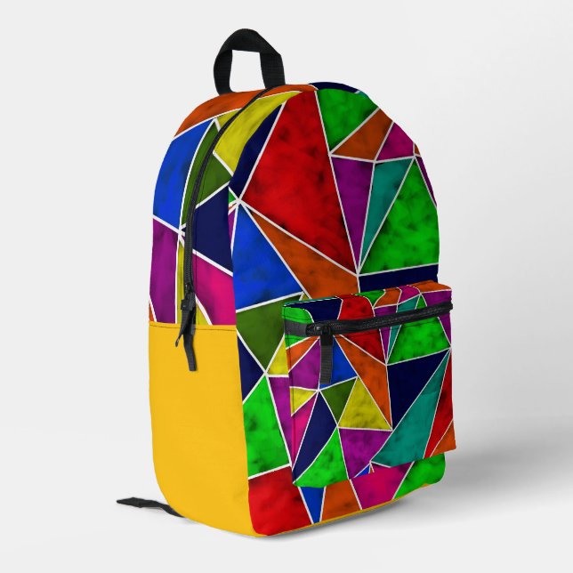 Sac À Dos Imprimé Motif géométrique vibrant (Coin arrière gauche)