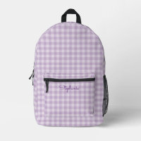 Motif Gingham Féminin Pastel Lavande Nom