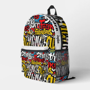 Sac À Dos Imprimé Motif hip hop Graffiti