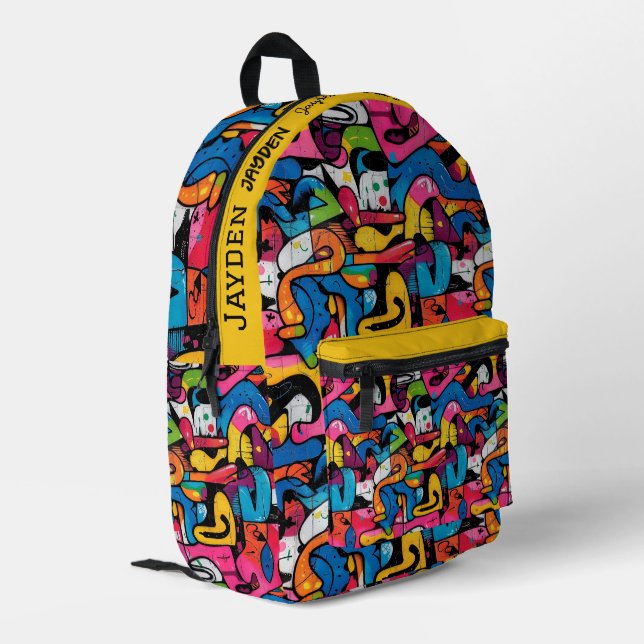 Sac À Dos Imprimé Motif hip hop Graffiti (Coin arrière gauche)