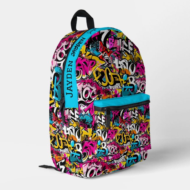 Sac À Dos Imprimé Motif hip hop Graffiti (Coin arrière gauche)
