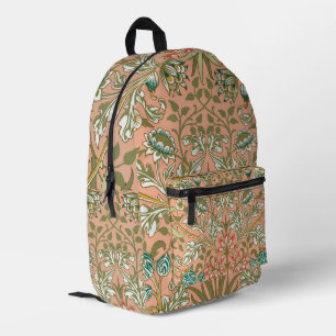 Sac À Dos Imprimé Motif Hyacinthe Rose Poussiéreuse de William Morri