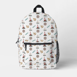 Sac À Dos Imprimé Motif illustratif de voile Couleur+Blanc