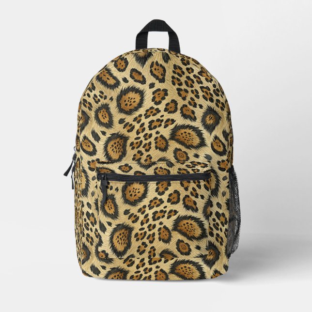 Sac À Dos Imprimé Motif imprimé léopard – Conception de peau d'anima (Recto)