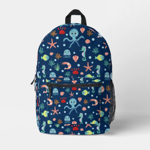 Sac À Dos Imprimé Motif mignon de vie marine de l'océan