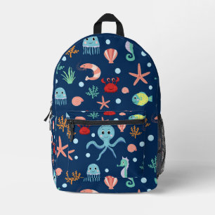 Sac À Dos Imprimé Motif mignon de vie marine de l'océan