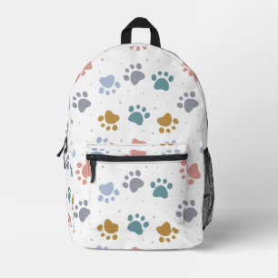 Sac À Dos Imprimé Motif minimaliste aux empreintes de pattes pastel