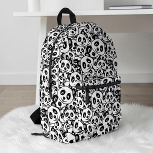 Sac À Dos Imprimé Motif moderne de panda ours en noir et blanc migno