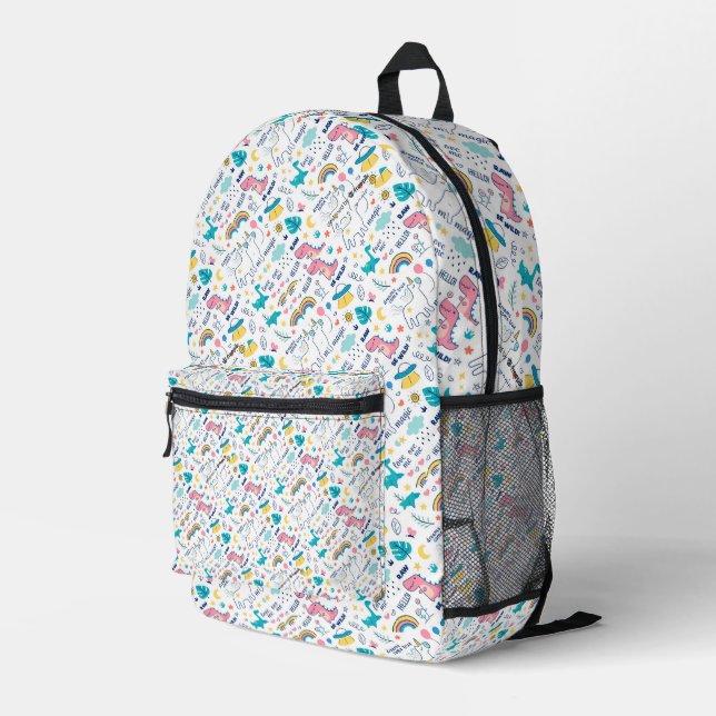 Sac à dos imprimé Motif Monogramme (Coin arrière droit)