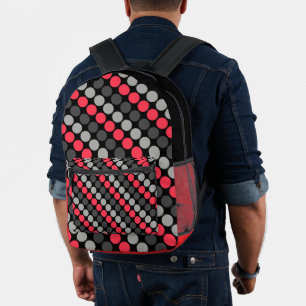 Sac À Dos Imprimé Motif multicolore Retro Soixante Pois gris